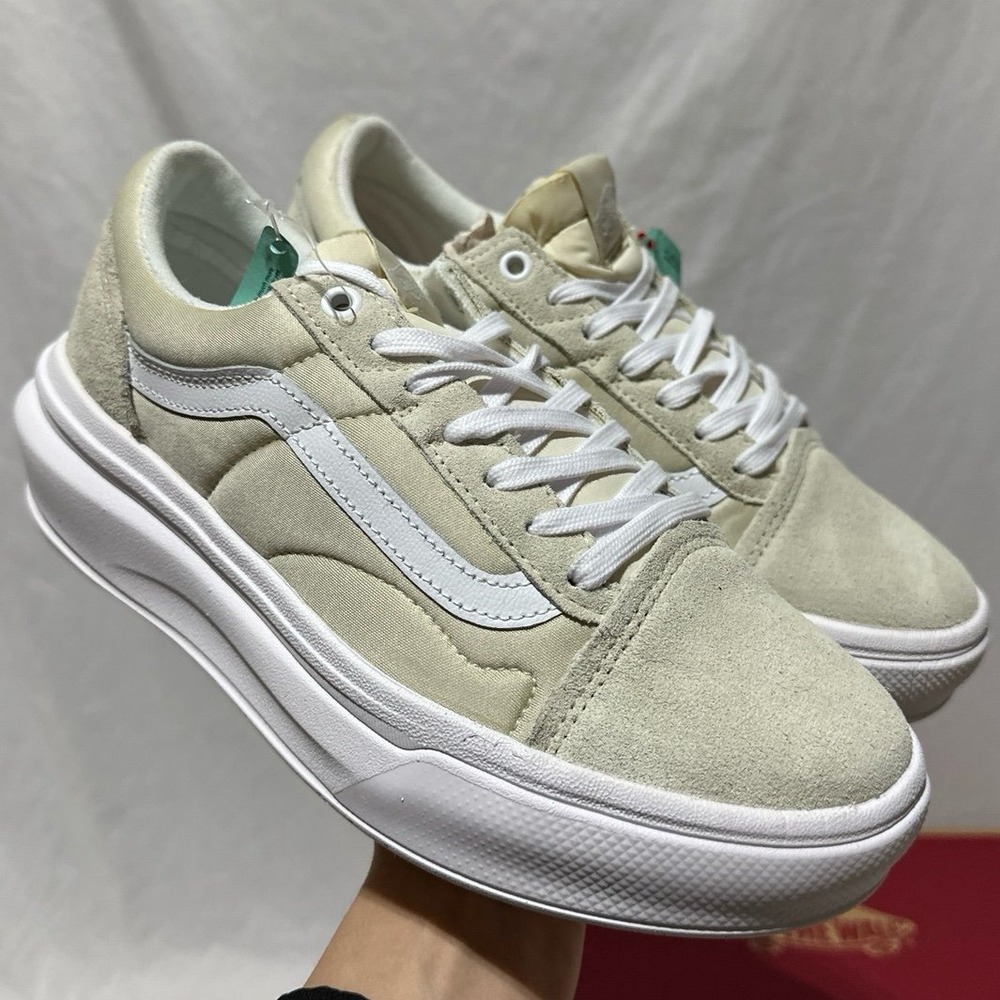 Vans Old Skool Over Sand White Platform Shoes New Men's 8.5 - Picture 5 of 9